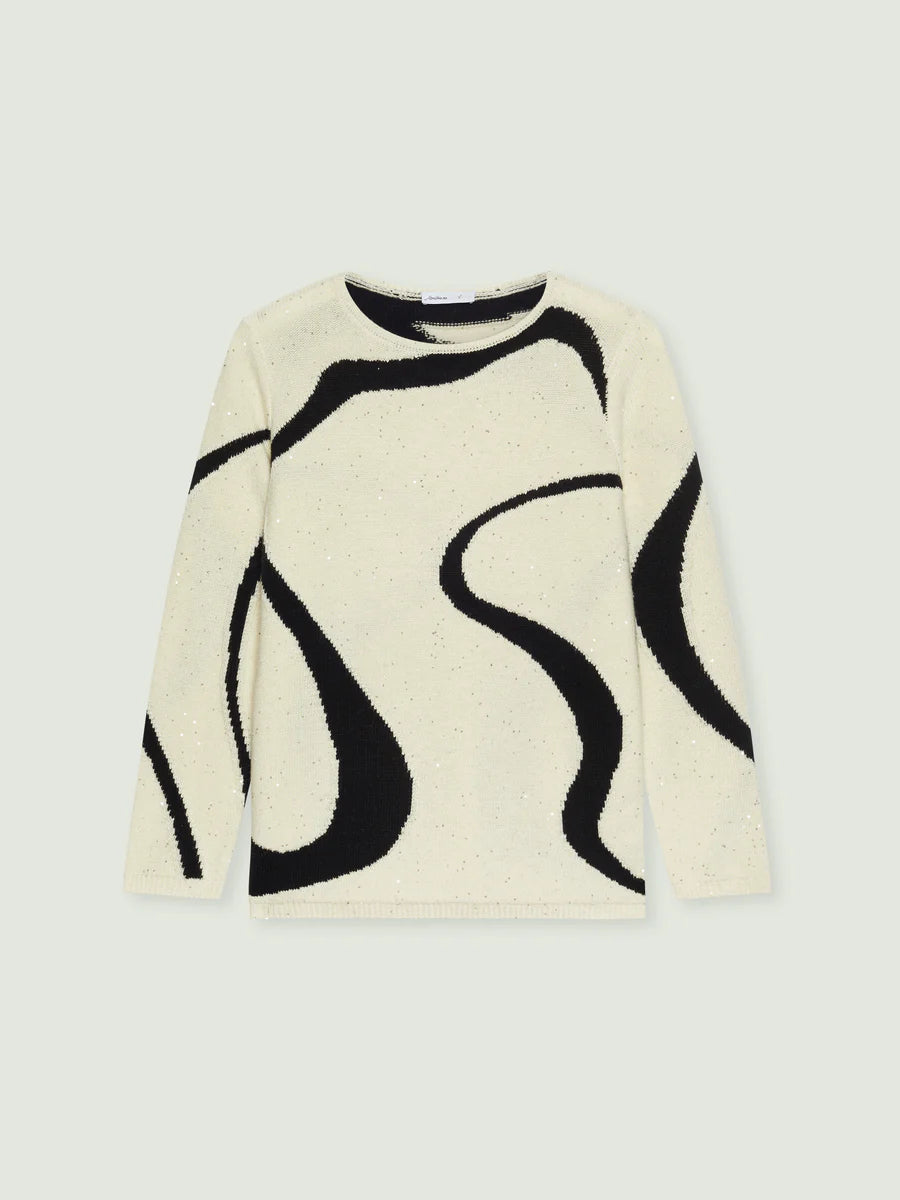 Luisa Viola - Maglia con intarsio ad onde Luisa Viola - Maglia con intarsio ad onde