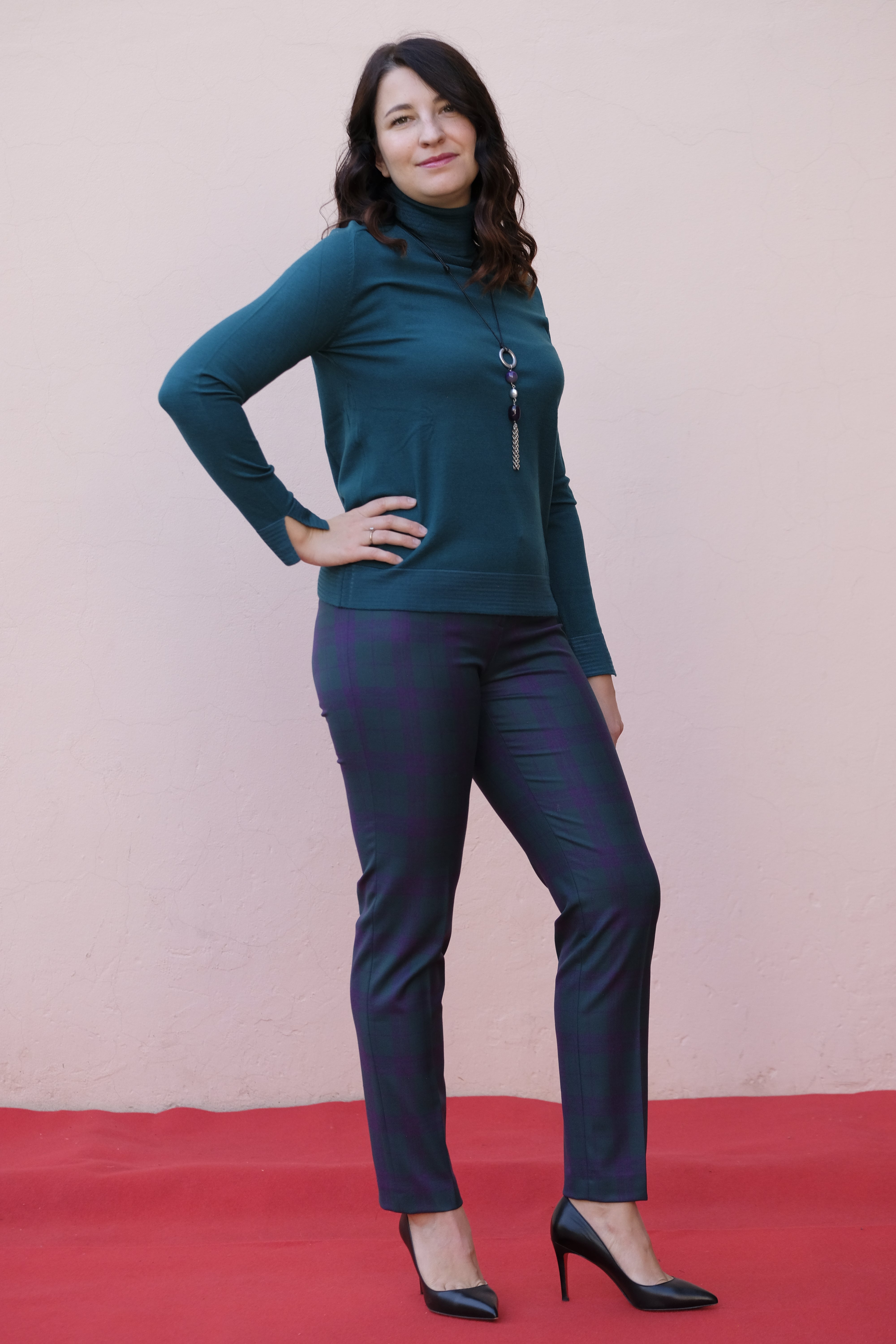 Diana Gallesi - Maglia di viscosa, dolcevita di color verde Diana Gallesi - Maglia di viscosa, dolcevita di color verde