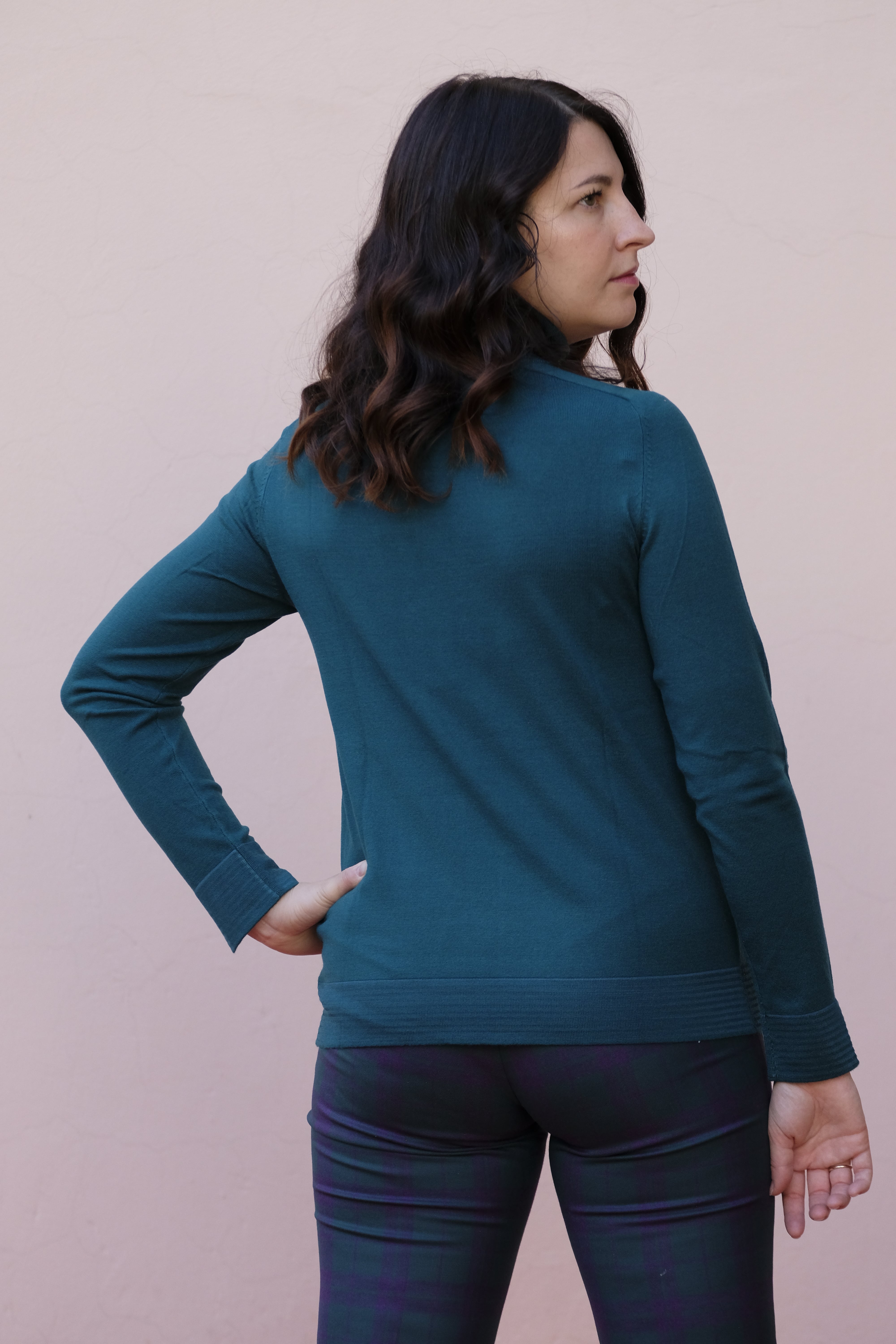 Diana Gallesi - Maglia di viscosa, dolcevita di color verde Diana Gallesi - Maglia di viscosa, dolcevita di color verde