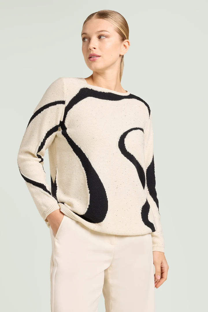 Luisa Viola - Maglia con intarsio ad onde Luisa Viola - Maglia con intarsio ad onde