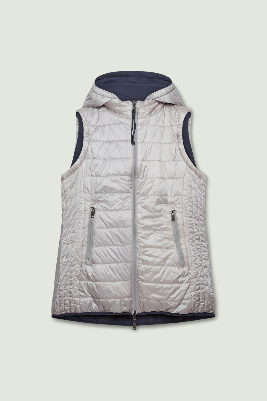 Luisa Viola - Piumino 4 in 1, double face, con cappuccio e maniche staccabili, tessuto tecnico. Luisa Viola - Piumino 4 in 1, double face, con cappuccio e maniche staccabili, tessuto tecnico.