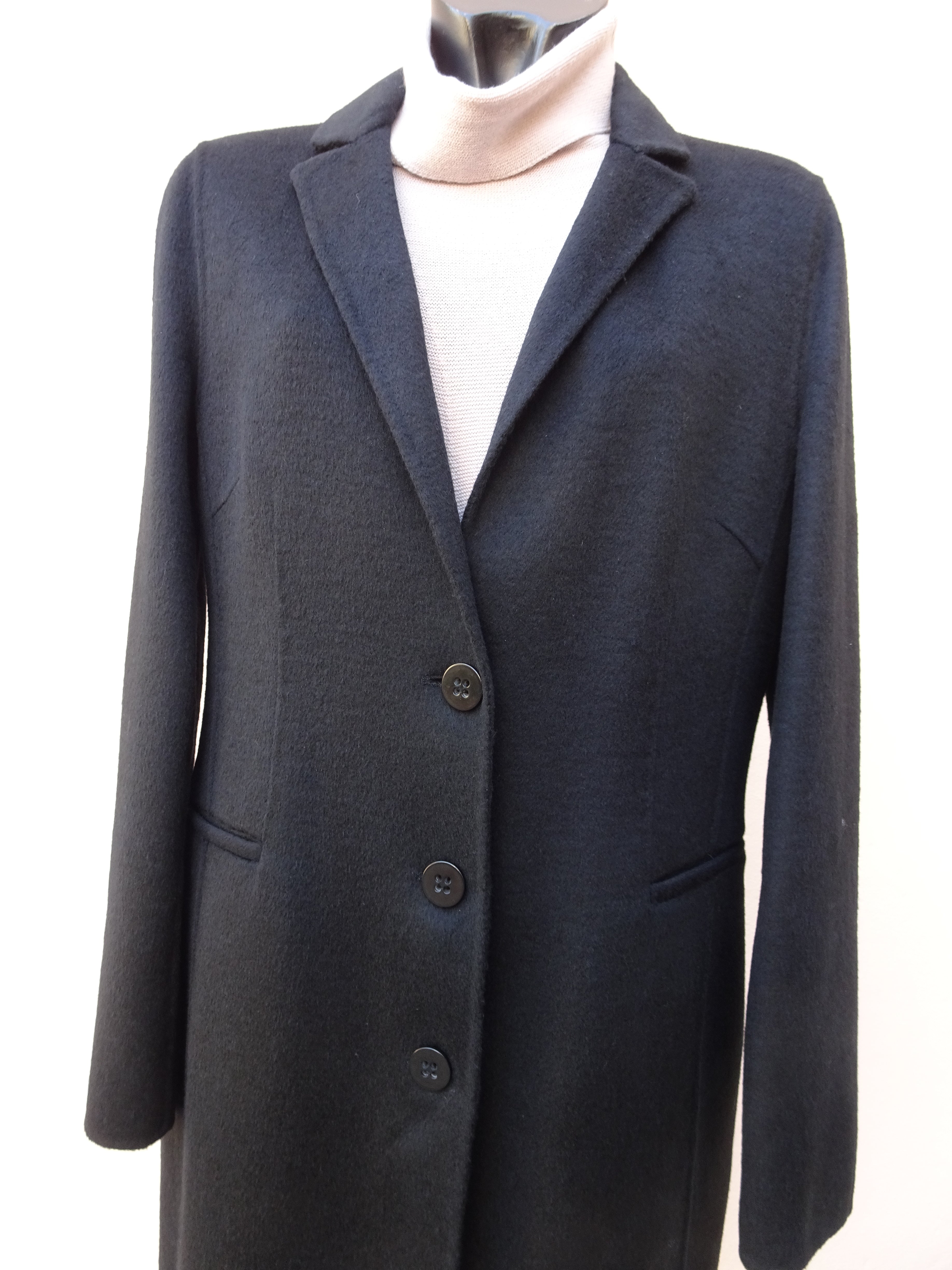 Amber - Cappotto nero taglio a uomo, sfoderato AMBER - Cappotti e giacche - shopmonicamoda