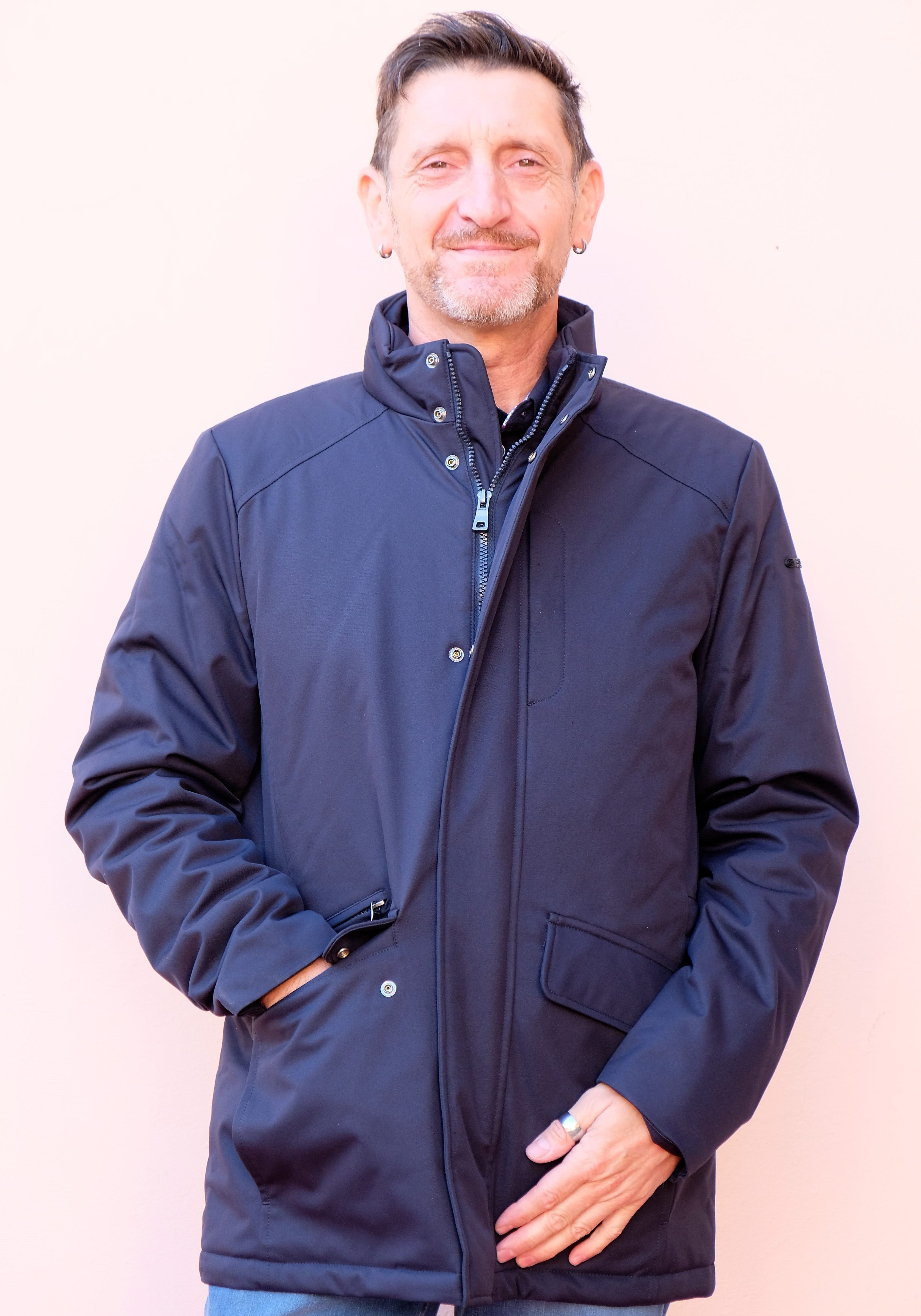 Geox - Giaccone impermeabile blu, repellente all'acqua e resistente al vento, Imbottitura ecologicWARM. Geox - Giaccone impermeabile blu, repellente all'acqua e resistente al vento, Imbottitura ecologicWARM - shopmonicamoda