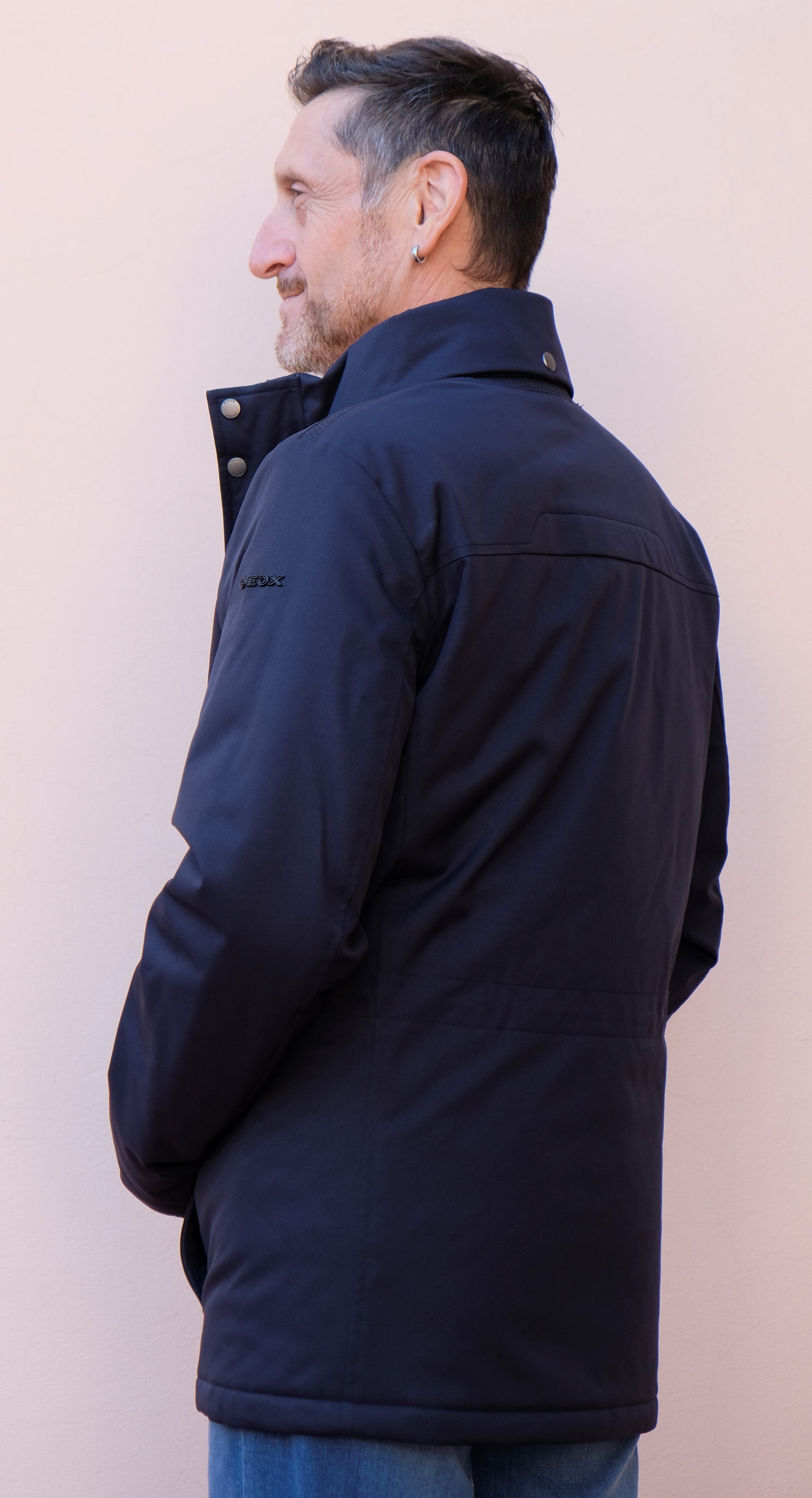 Geox - Giaccone impermeabile blu, repellente all'acqua e resistente al vento, Imbottitura ecologicWARM. Geox - Giaccone impermeabile blu, repellente all'acqua e resistente al vento, Imbottitura ecologicWARM - shopmonicamoda