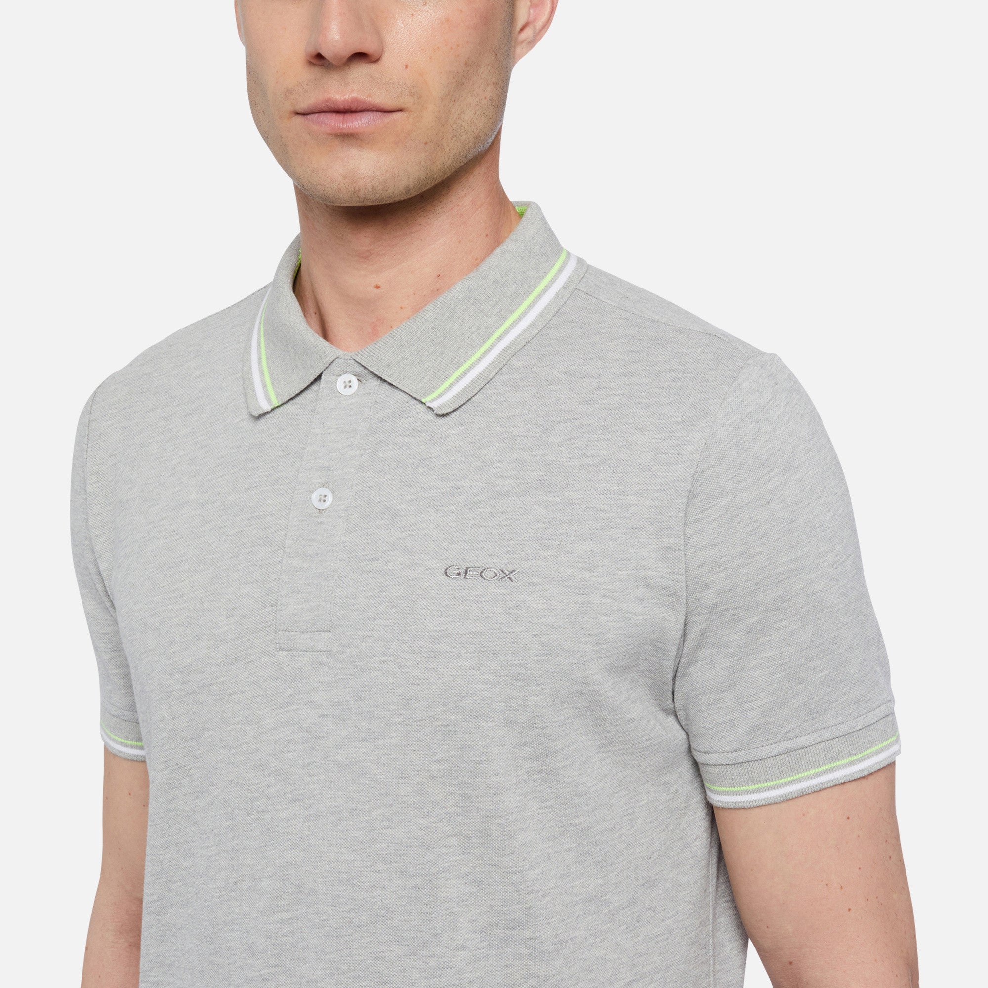 Geox - Polo grigio melange. Geox - Polo - shopmonicamoda