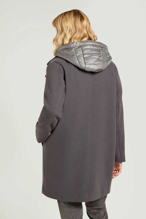 Luisa Viola - Cappotto con cappuccio in nylon