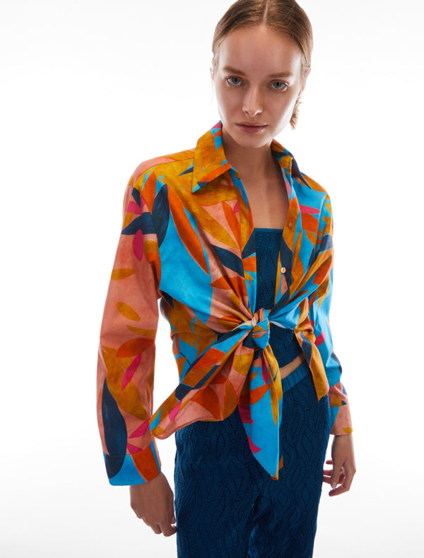 Pennyblack - Camicia ampia in popeline, in fantasia.