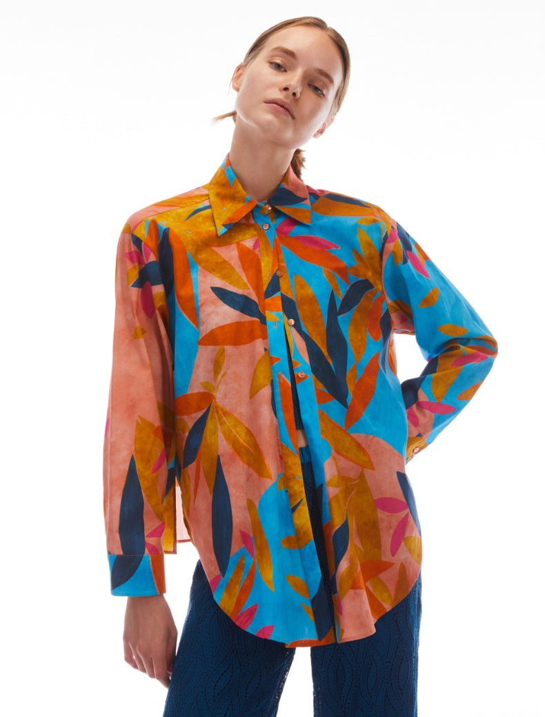 Pennyblack - Camicia ampia in popeline, in fantasia