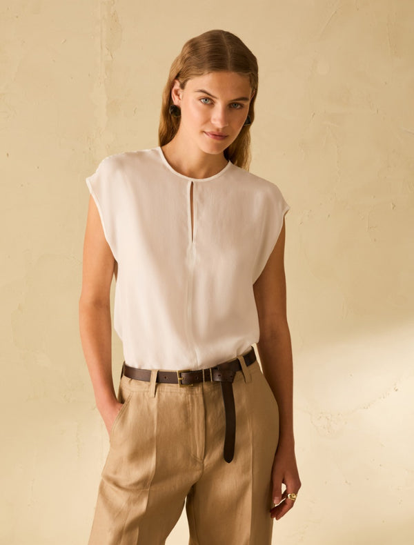 Pennyblack - Blusa in tessuto fluido, bianco - shopmonicamoda