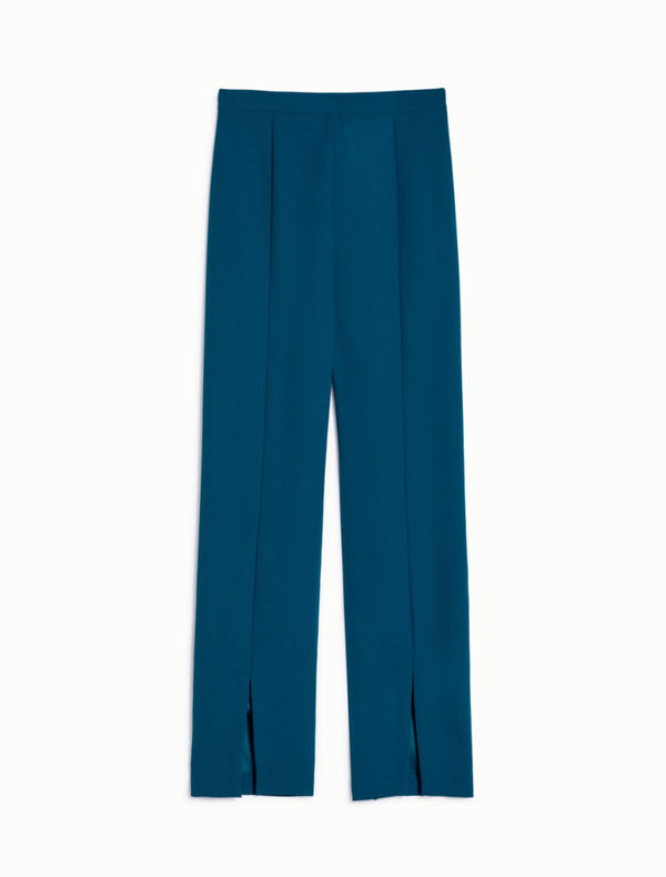 Pennyblack - Pantalone fluidi, linea diritta e morbida. Vita regolare, senza tasche, zip invisibile al fianco.