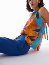 Carica l&#39;immagine nel visualizzatore di Gallery, Pennyblack - Pantaloni popeline di cotone ,indaco, taglio slim, lunghezza caviglia, tasche alla francese
