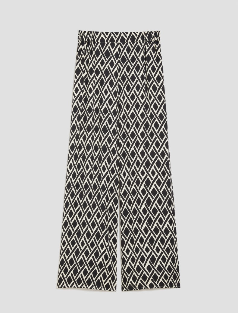 Pennyblack - Pantaloni in twill a fantasia, nero e bianco