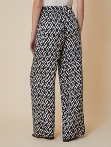 Pennyblack - Pantaloni in twill a fantasia, nero e bianco
