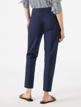 Carica l&#39;immagine nel visualizzatore di Gallery, Pennyblack -Pantalone in popeline di cotone blu, linea affusolata, tasche alla francese
