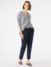 Carica l&#39;immagine nel visualizzatore di Gallery, Pennyblack -Pantalone in popeline di cotone blu, linea affusolata, tasche alla francese
