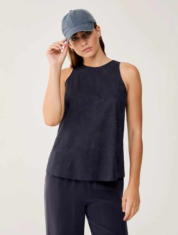 Pennyblack - top in mussola ricamata,blu - shopmonicamoda