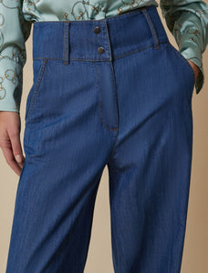Pennyblack - Jeans ampi in denim leggero,blu