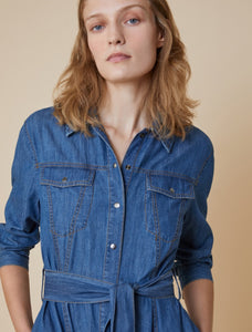 Pennyblack - Abito chemisier in demin leggero, blu.
