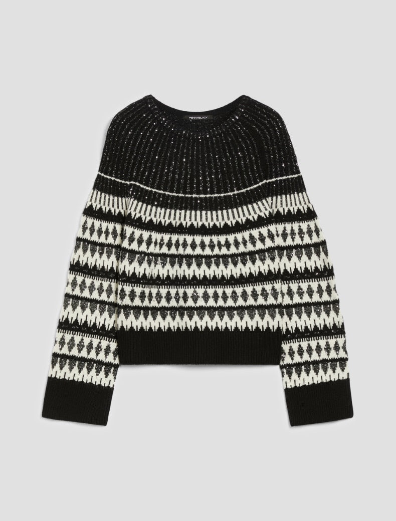 Pennyblack - Maglia jacquard con paillettes.
