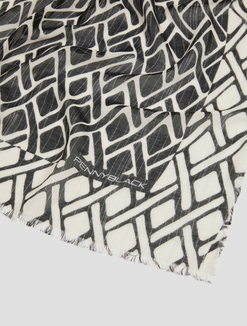 Pennyblack - Stola a fantasia con lurex, nero