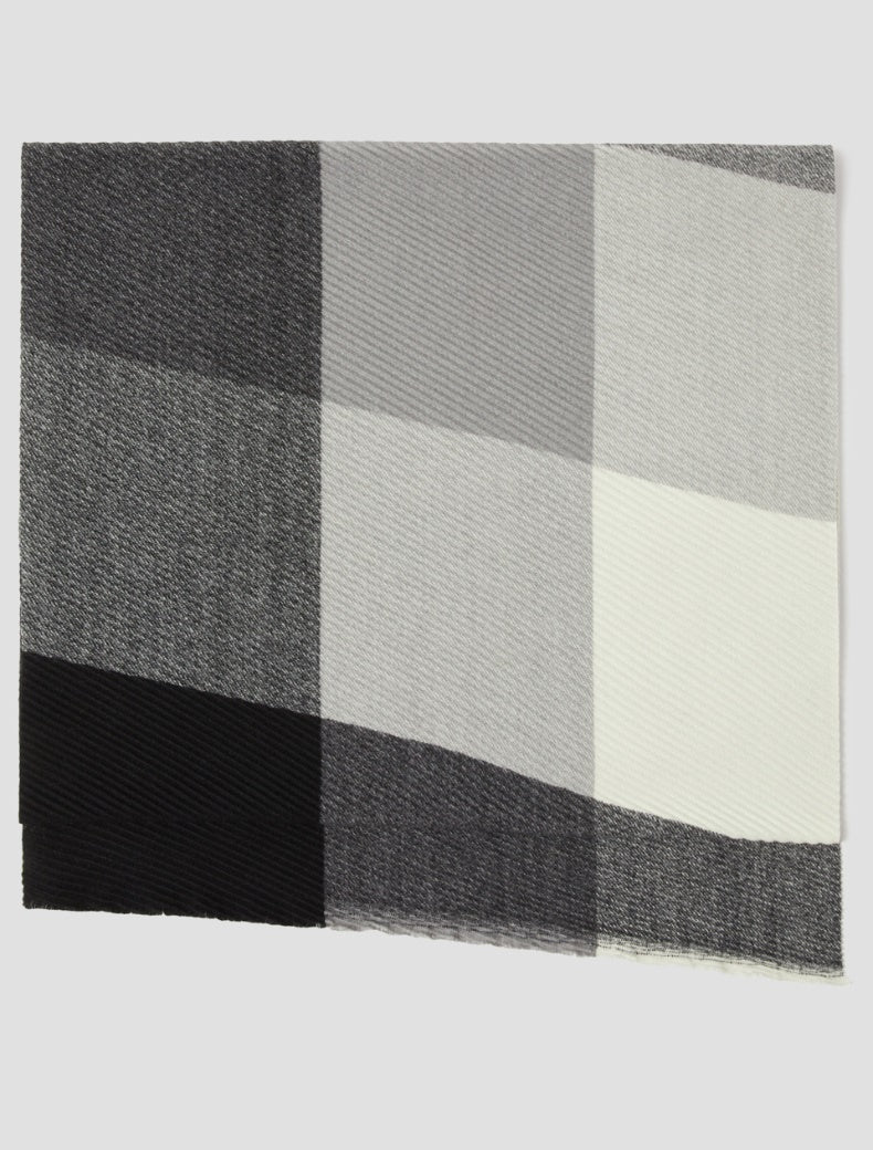 Pennyblack - Stola a micro plissé, grigio, nero