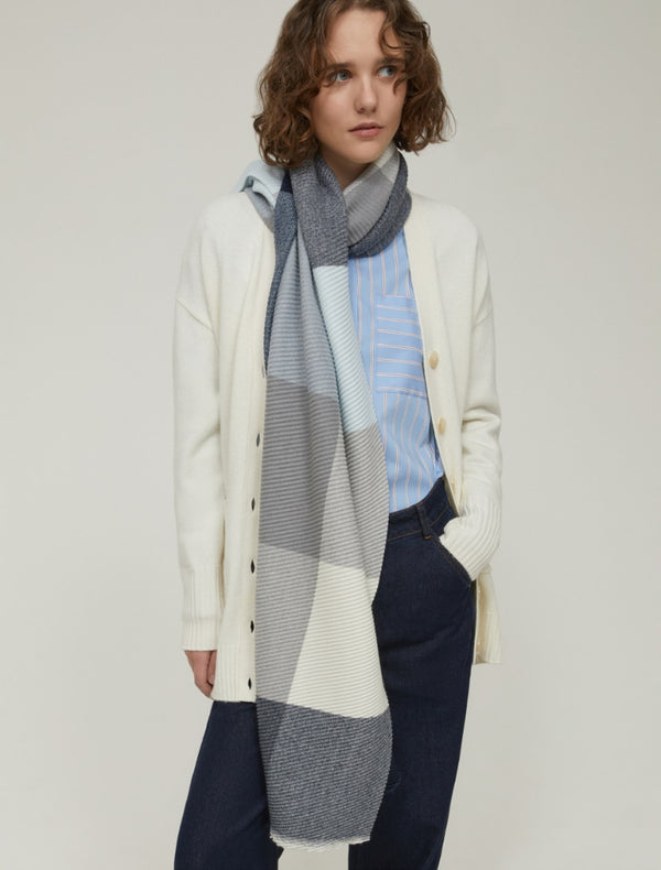 Pennyblack - Stola a micro plisse, blu