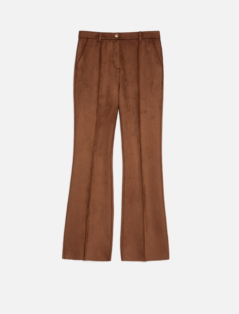 Pennyblack - Pantalone in jersey vellutato. Taglio slim fino al ginocchio e svasato al fondo.Vita regolare, tasche alla francese