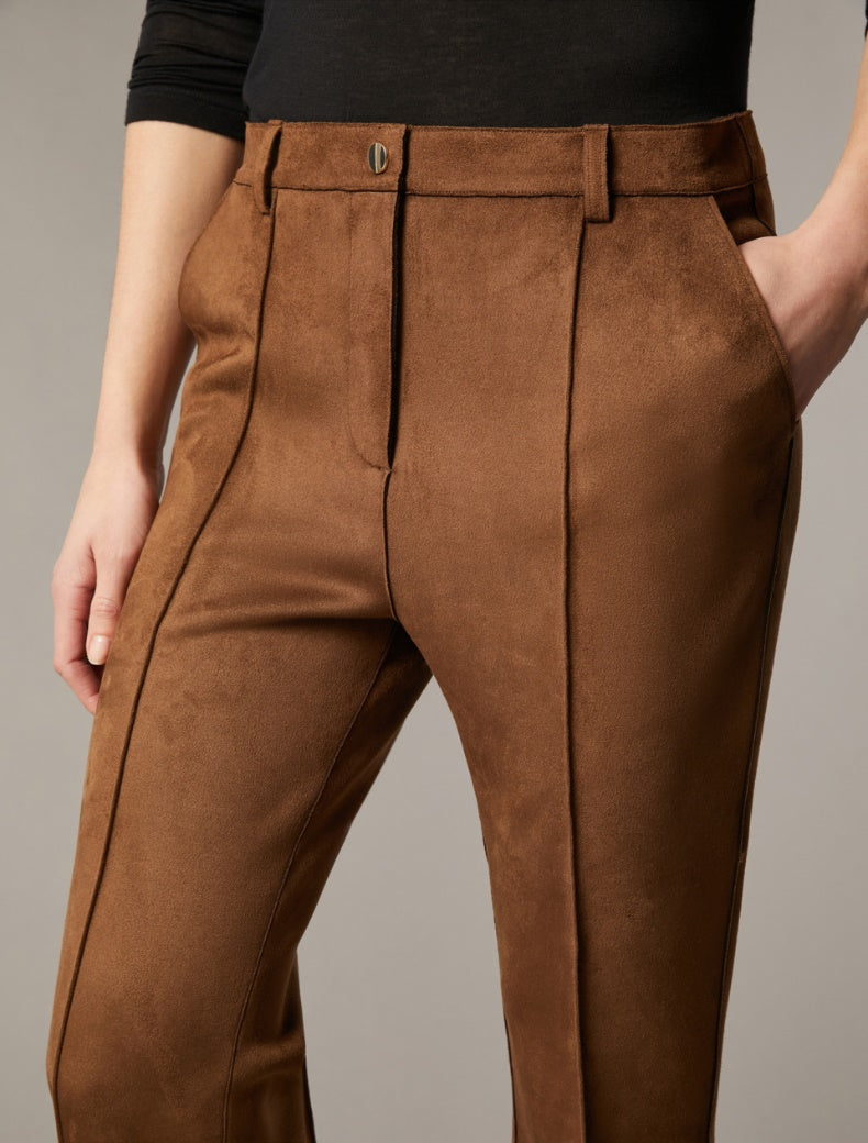Pennyblack - Pantalone in jersey vellutato. Taglio slim fino al ginocchio e svasato al fondo.Vita regolare, tasche alla francese