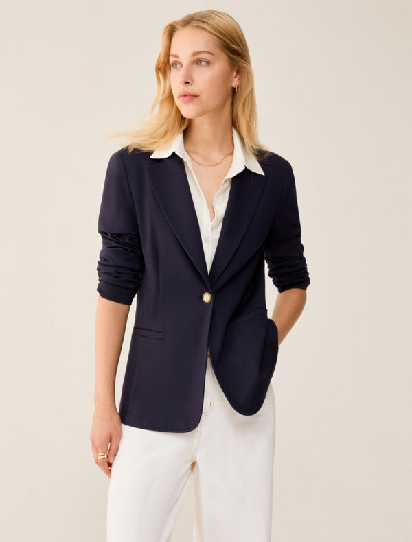 Pennyblack - Blazer slim in jersey blu - shopmonicamoda