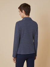 Carica l&#39;immagine nel visualizzatore di Gallery, Pennyblack - Blazer in jersey pique&#39;, bianco e blu
