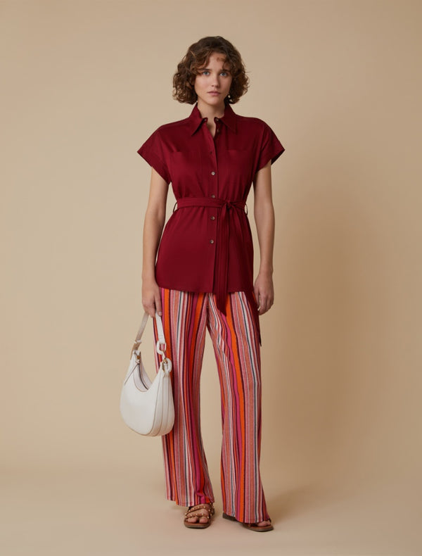 Pennyblack - Camicia in jersey di cotone, rosso india - shopmonicamoda