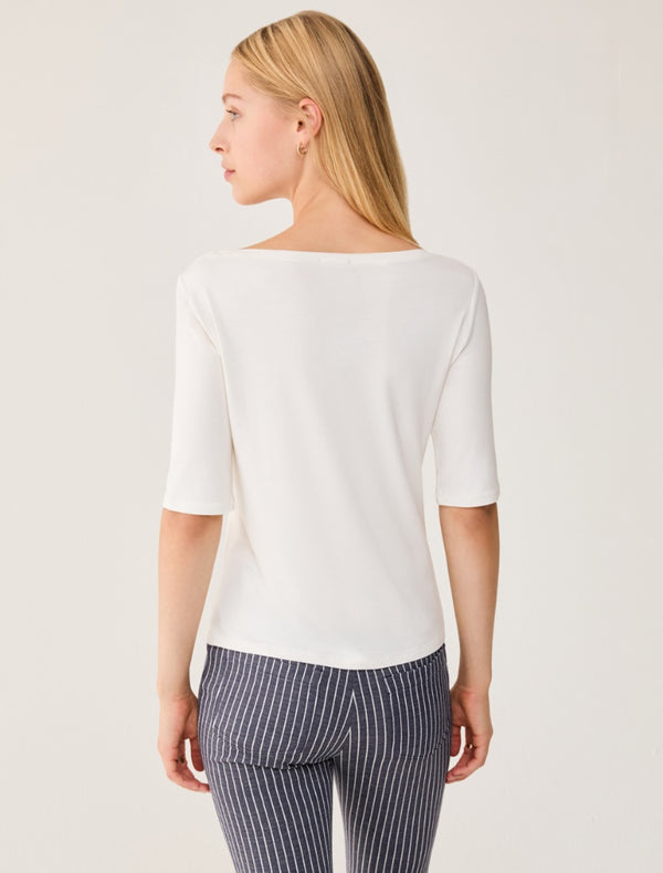 Pennyblack - T-shirt  con scollo a barchetta, avorio - shopmonicamoda