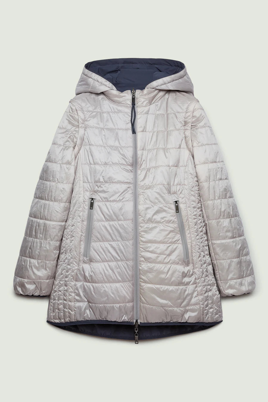 Luisa Viola - Piumino 4 in 1, double face, con cappuccio e maniche staccabili, tessuto tecnico.