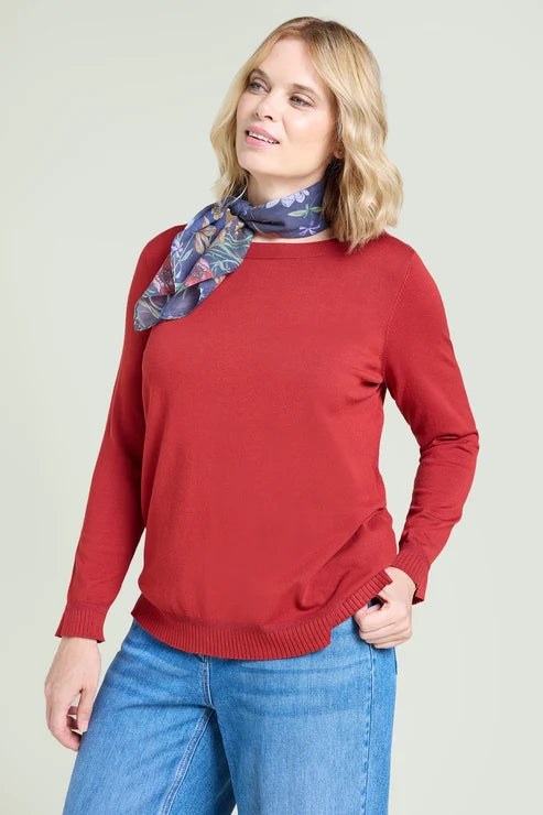 Luisa Viola - Maglia in viscosa confort con scollo a barchetta