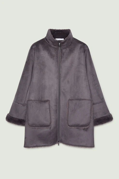 Luisa Viola - Cappotto soft touch, double face, linea dritta