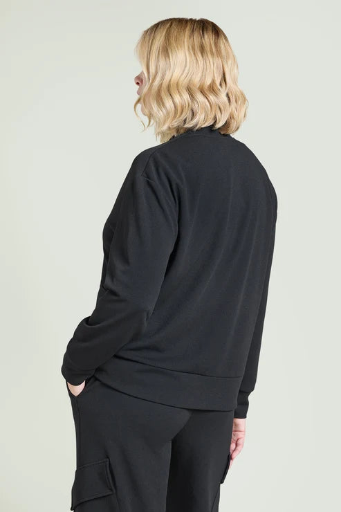 Luisa Viola - Bomber in scuba twill nera