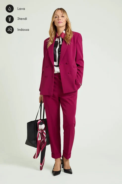 Luisa Viola - Pantaloni  pull- on chinos in crepe - shopmonicamoda