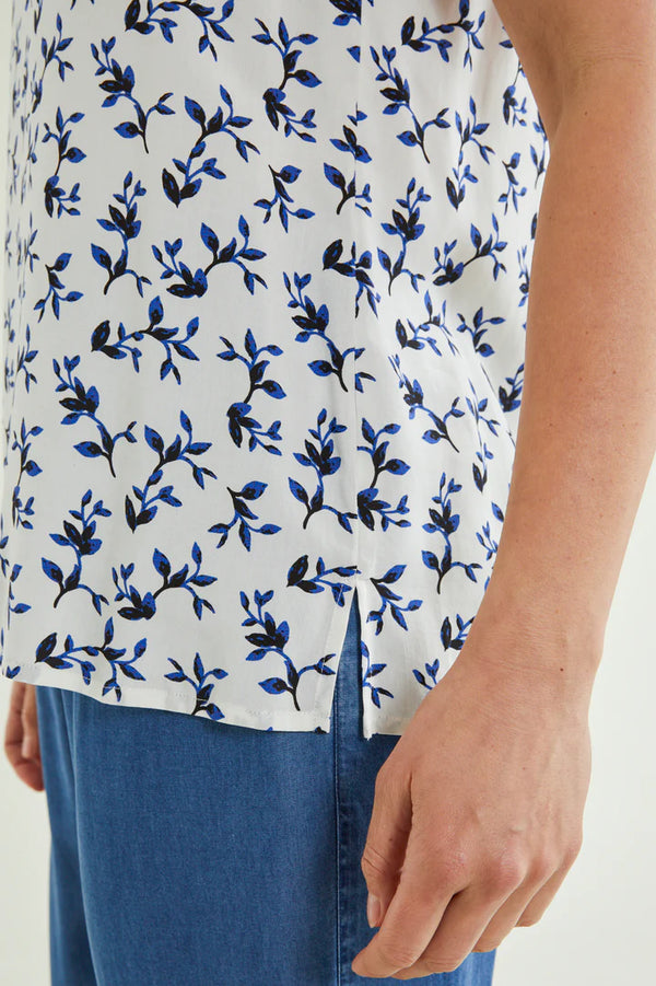 Luisa Viola - Top fondo bianco fantasia - shopmonicamoda