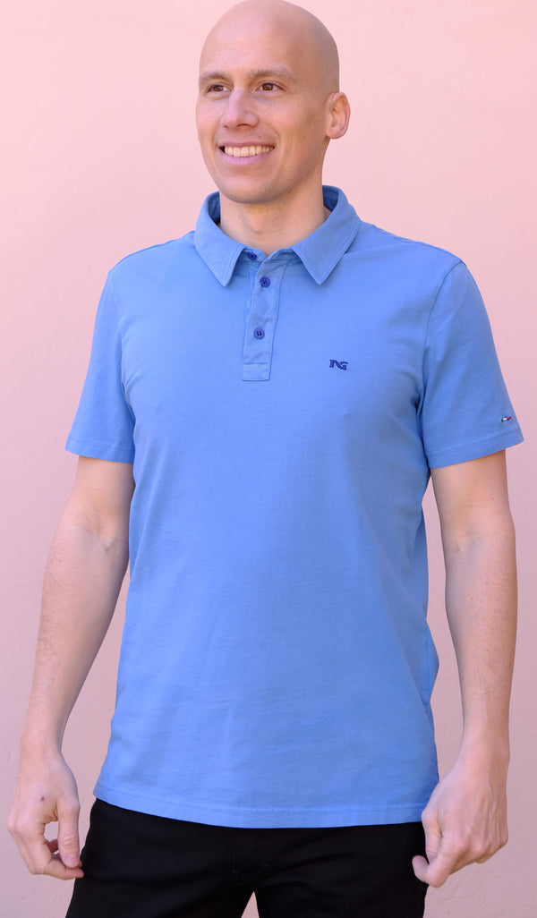 Nero Giardini - Polo turchese, puro cotone, collo a camicia. - shopmonicamoda