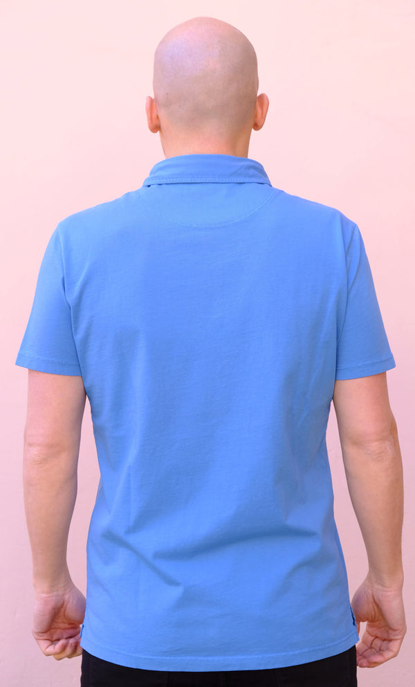 Nero Giardini - Polo turchese, puro cotone, collo a camicia. - shopmonicamoda