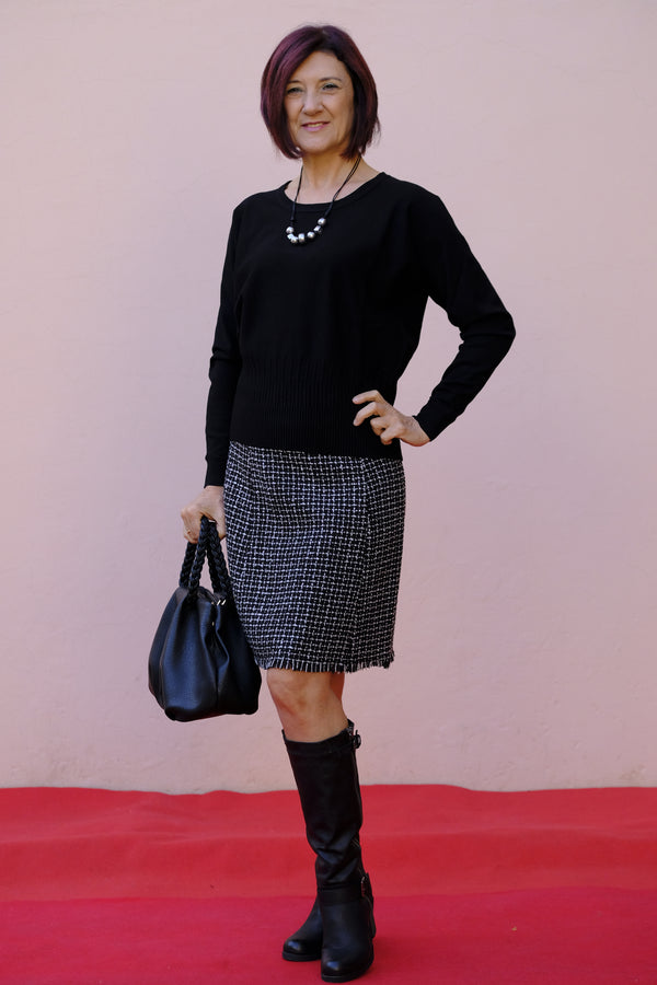 Diana Gallesi - Gonna scozzese con frangette - shopmonicamoda