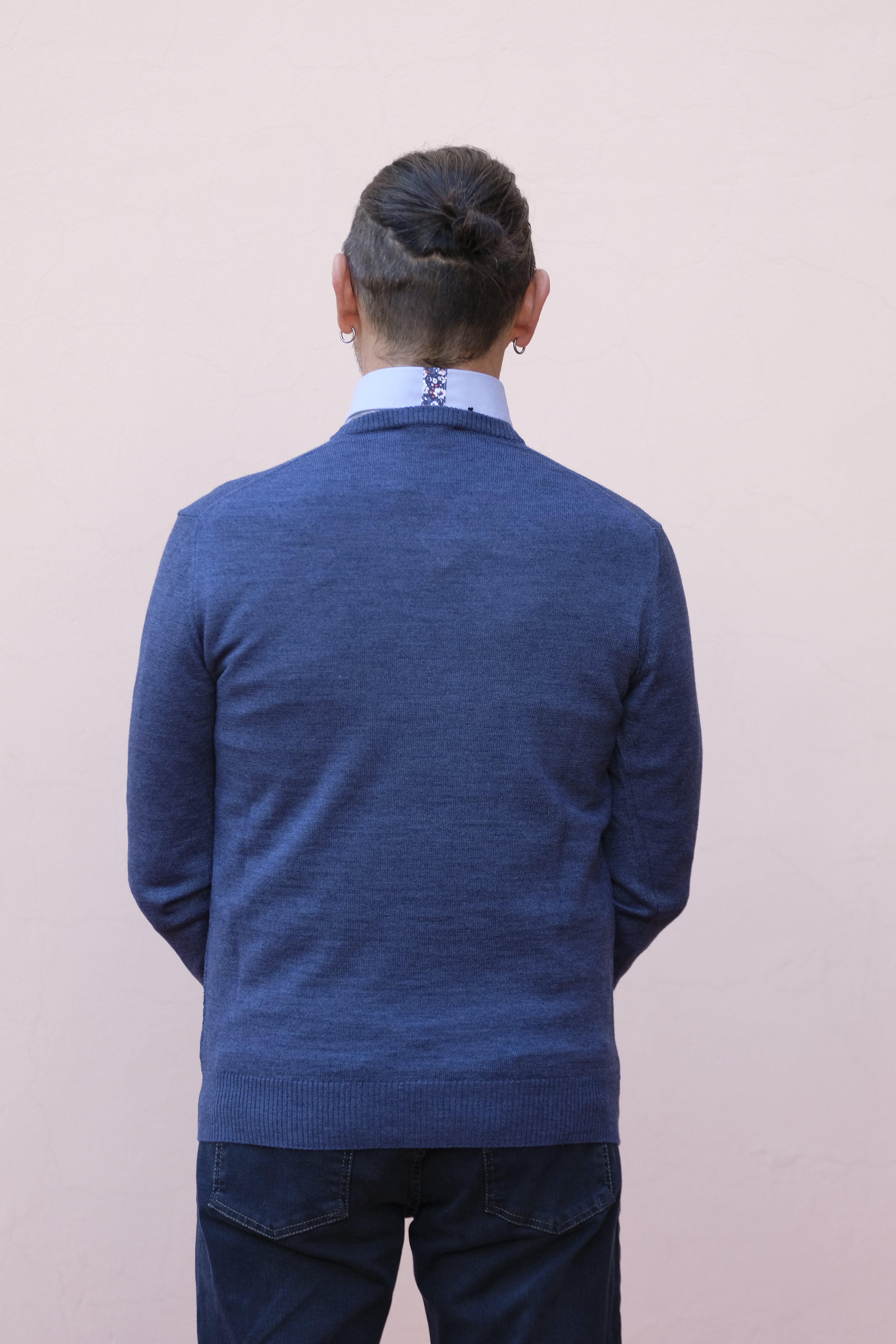 Giulio Maria - Girocollo lavorazione a losanghe tono su tono4 - shopmonicamoda