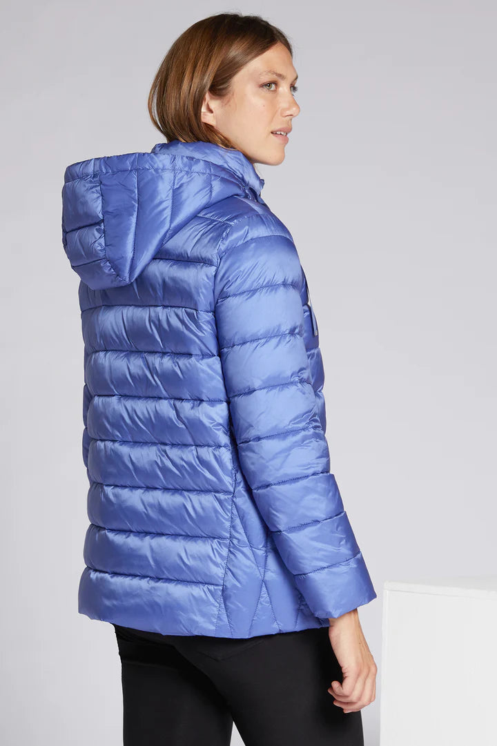 Luisa Viola - Piumino in nylon, cangiante bluette