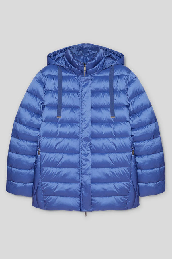 Luisa Viola - Piumino in nylon, cangiante bluette.