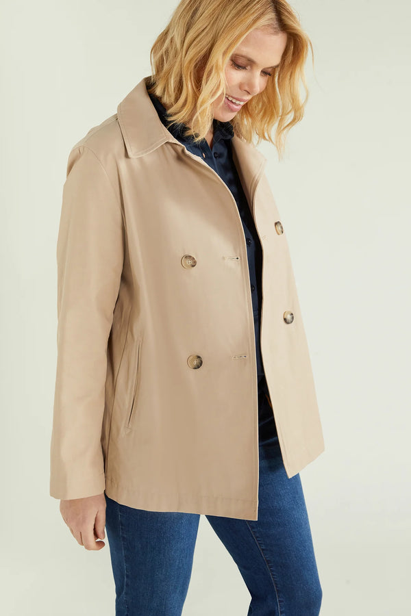 Luisa Viola - Trench doppio petto, foderato, chiusura con bottoni, carre' dietro.