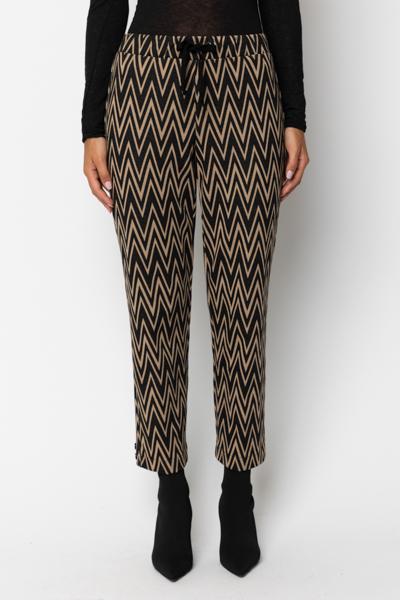 Giulia Valli - Pantalone in jersey, coulise in vita, disegno optical