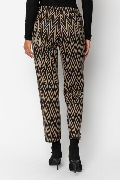 Giulia Valli - Pantalone in jersey, coulise in vita, disegno optical.