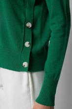 Carica l&#39;immagine nel visualizzatore di Gallery, Giulia Valli - Maglia dolcevita verde brillante, con bottoncini a lato
