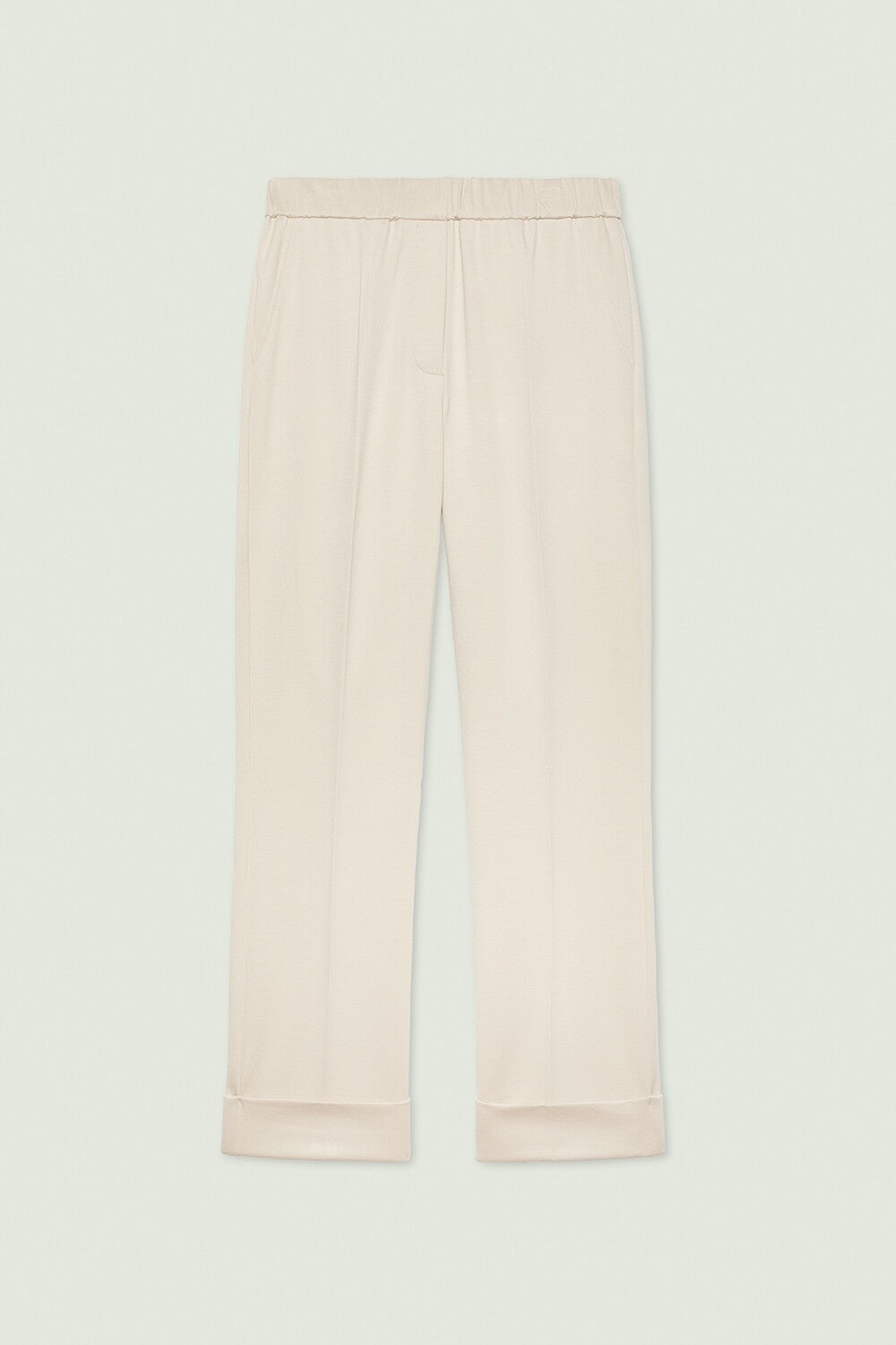 Luisa Viola - Pantaloni pull-on chinos con risvolto