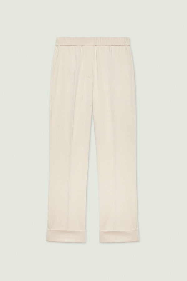 Luisa Viola - Pantaloni pull-on chinos con risvolto